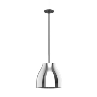 Trinity 12-in Black/Chrome Dimmable LED Pendant (461|PD62012-BK/CH)