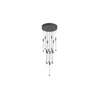 Motif 13-in Black 3 Light Dimmable LED Multi Pendant (461|MP75113-BK)