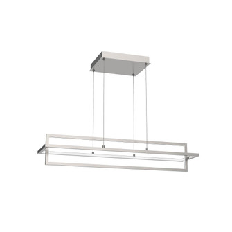 Mondrian 36-in Brushed Nickel Dimmable LED Linear Pendant (461|LP16236-BN)