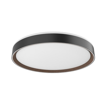 Essex 20-in Black/Walnut LED Flush Mount (461|FM43920-BK/WT)