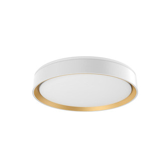 Essex 16-in White/Gold LED Flush Mount (461|FM43916-WH/GD)
