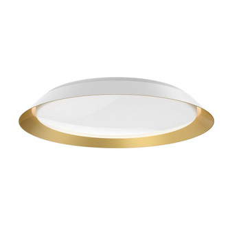 Jasper 23-in White/Gold LED Flush Mount (461|FM43423-WH/GD)