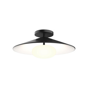 Cruz 15-in Metal - Black/White Dimmable LED Flush Mount (461|FM22815-BK/WH)