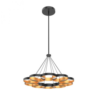 Maestro 33-in Black/Gold LED Chandeliers (461|CH90833-BK/GD)