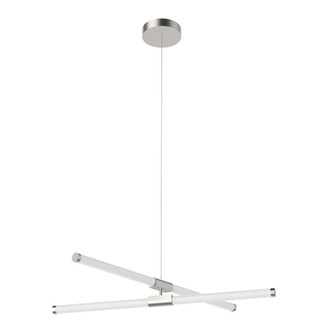 Akari 37-in Brushed Nickel Dimmable LED Chandelier (461|CH18537-BN)