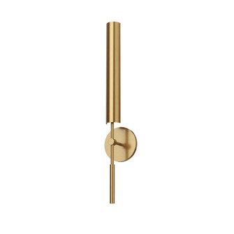 Astrid 25-in Metal Shade/Vintage Brass Damp-Rated Dimmable LED Wall/Vanity Light (7713|WV316401VBMS)