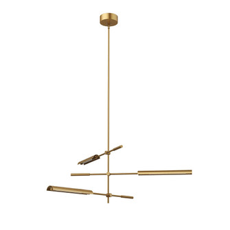 Astrid 3 Head Metal Shade/Vintage Brass LED Multi Pendant (7713|MP316403VBMS)