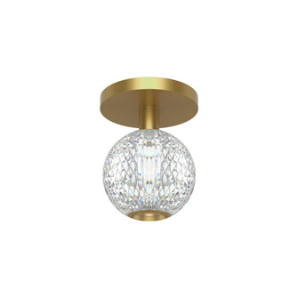 Marni 5-in Natural Brass Dimmable LED Flush Mount (7713|FM321201NB)