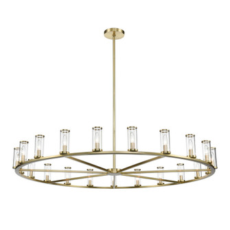 Revolve Clear Glass/Natural Brass 21 Light Chandelier (7713|CH309021NBCG)