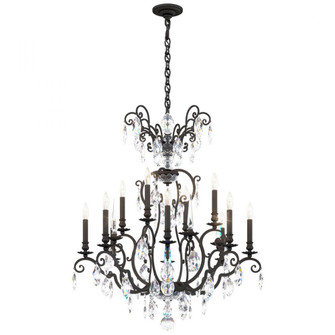 Renaissance Nouveau 12 Light 120V Chandelier in Black with Clear Heritage Handcut Crystal (168|RN3872N-51H)