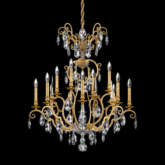 Renaissance Nouveau 12 Light 120V Chandelier in Heirloom Gold with Clear Heritage Handcut Crystal (168|RN3872N-22H)