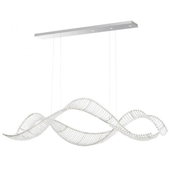 Alon 60in LED 3000K 120V Linear Pendant in Stainless Steel with Clear Crystals from Swarovski (168|SRI500N-SS1S)