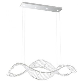 Alon 40in LED 3000K 120V Linear Pendant in Stainless Steel with Clear Crystals from Swarovski (168|SRI400N-SS1S)