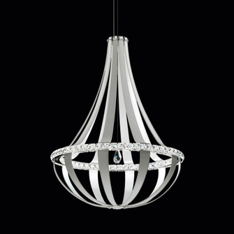 Crystal Empire LED 45in 120V Pendant in White Pass Leather with Clear Crystals from Swarovski (168|SCE130DN-LW1S)