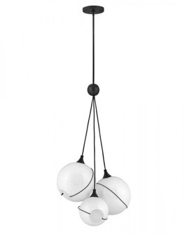 Large Three Light Pendant (87|30304BLK-WH)