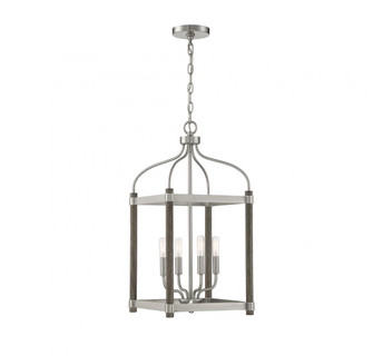 Eagen 4-Light Pendant in Graywood with Pewter Accents (128|3-2245-4-139)