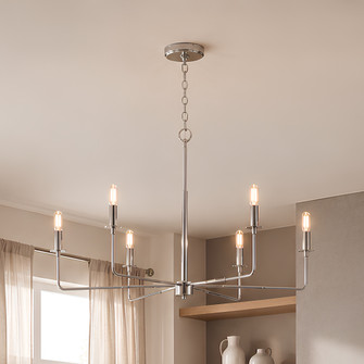 Salerno 6-Light Chandelier in 
Polished Nickel (128|1-2221-6-109)