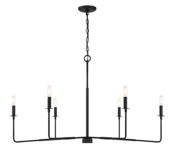 Salerno 6-Light Chandelier in 
Matte Black (128|1-2221-6-89)