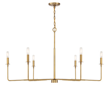 Salerno 6-Light Chandelier in Warm Brass (128|1-2221-6-322)