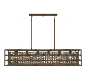 Treviso 6-Light Linear Chandelier in Grapevine (128|1-7913-6-184)