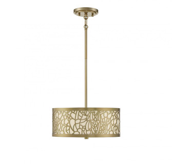 New Haven 3-light Convertible Semi-flush Or Pendant Light In Burnished Brass (128|6-7502-3-171)