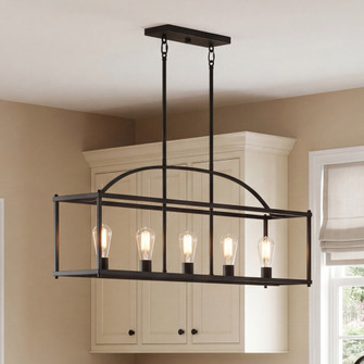 Palladian 5-Light Linear Chandelier in 
Matte Black (128|1-190-5-89)