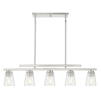 Calhoun 5-Light Linear Chandelier in Satin Nickel (128|1-1023-5-SN)