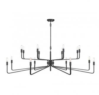 Salem 16-Light Chandelier in Forged Iron (128|1-6402-16-190)