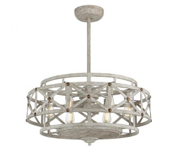 Colonade 6-Light Fan D'Lier in 
Provence with Gold Accents (128|34-FD-123-155)