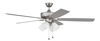 Super Pro 114 60'' 5-Blade Ceiling Fan in Brushed Nickel w/ Brushed Nickel/Greywood Blades (20|S114BN5-60BNGW)