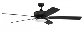 Super Pro 112 60'' 5-Blade Ceiling Fan in Flat Black w/ Flat Black/Greywood Blades (20|S112FB5-60FBGW)