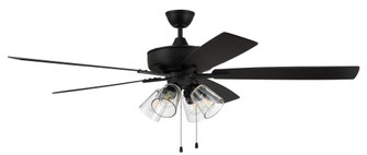 Super Pro 104 60'' 5-Blade Ceiling Fan in Flat Black w/ Flat Black/Greywood Blades (20|S104FB5-60FBGW)