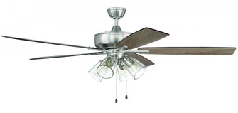 60'' Ceiling Fan w/Blades, 4 Clear Glass Light Kit (20|S104BNK5-60DWGWN)