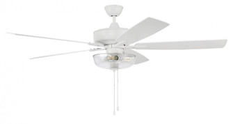 Super Pro 101 60'' 5-Blade Ceiling Fan in White w/ White/Washed Oak Blades (20|S101W5-60WWOK)