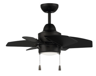 Propel II 24'' 6-Blade Indoor/Outdoor (Damp) Ceiling Fan in Flat Black w/ Flat Black Blades; Inte (20|PPT24FB6)