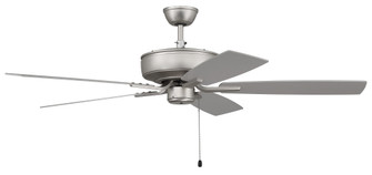 Pro Plus 52'' 5-Blade Ceiling Fan in Brushed Nickel w/ Brushed Nickel/Greywood Blades; Light Kit (20|P52BN5-52BNGW)