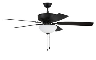 Pro Plus 211 52'' 5-Blade Ceiling Fan in Flat Black w/ Flat Black/Grey Wood Blades; Light Kit Inc (20|P211FB5-52FBGW)
