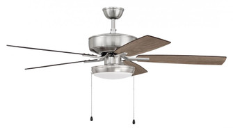 Pro Plus 119 52'' 5-Blade Ceiling Fan in Brushed Polished Nickel w/ Driftwood/Grey Walnut Blades (20|P119BNK5-52DWGWN)
