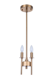 Larrson 2 Light Mini Pendant in Satin Brass (20|54392-SB)