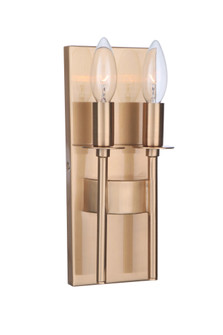 Larrson 2 Light Wall Sconce in Satin Brass (20|54362-SB)
