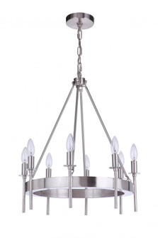 Larrson 8 Light Chandelier in Brushed Polished Nickel (20|54328-BNK)