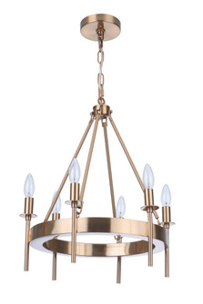 Larrson 6 Light Chandelier in Satin Brass (20|54326-SB)