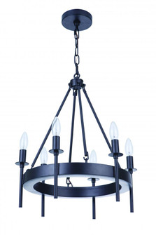 Larrson 6 Light Chandelier in Flat Black (20|54326-FB)