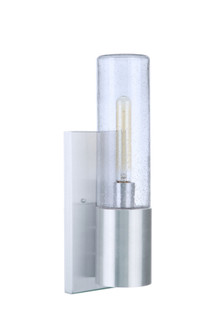 Sabre 1 Light Outdoor Medium Wall Lantern w/ LED Accent in Satin Aluminum (20|ZA3910-SA-LED)