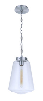 Laclede 1 Light Large Outdoor Pendant in Satin Aluminum (20|ZA3821-SA)
