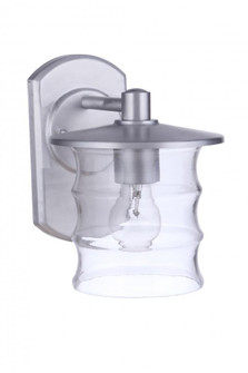 Canon 1 Light Small Outdoor Wall Lantern in Satin Aluminum (20|ZA3604-SA)