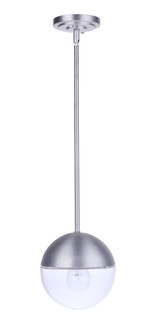 Evie 1 Light Outdoor Pendant in Satin Aluminum (20|ZA3411-SA)