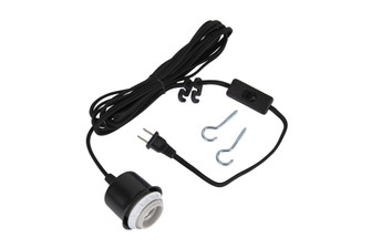 15' Black Cloth Cord w/Socket Kit (20|SW1002-FB)