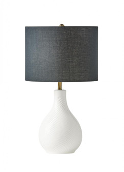 1 Light Ceramic Base Table Lamp in White (20|86253)