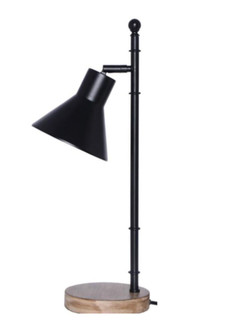 1 Light Metal Base Table Lamp w/ Adjustable Shade & USB in Flat Black (20|86251)